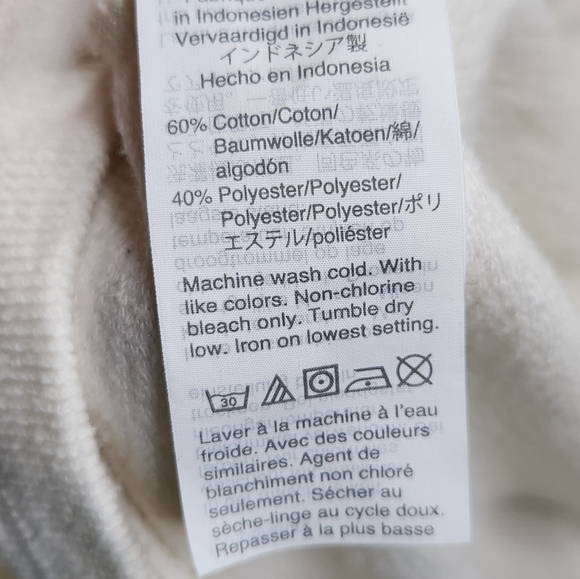 Madewell Roster Henley Tee Oversized Sz Small Long Sleeve Pullover Ivory - Picture 14 of 16